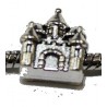Metalen kraal 13mm gat 5mm kasteel