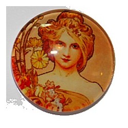 Camee 25mm art nouveau dames portret