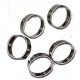 Metalen open ring met rijggat12x13mm 5st.