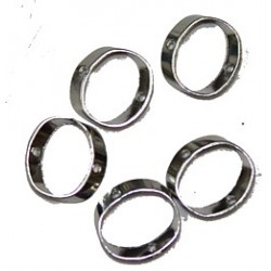 Metalen open ring met rijggat12x13mm 5st.