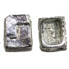 Metalen 2-gatskraal 15x12mm zilverkl. 10st.