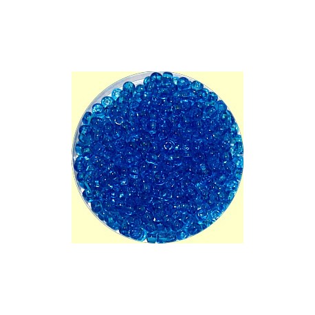 Rocailles 7/0 transp helderblauw 25gram