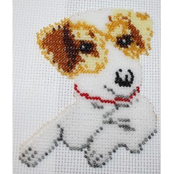 Borduurpakket Jack Russel ca 10x13cm