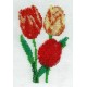 Borduurpakket Tulpen 10x15cm.