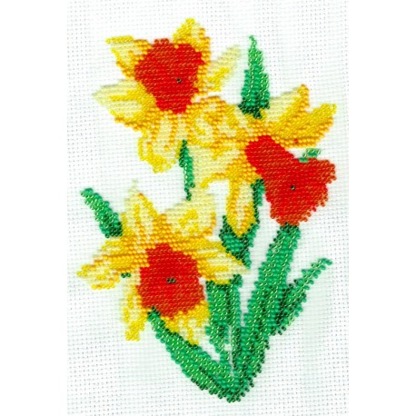 Borduurpakket Narcissen 13x19cm.