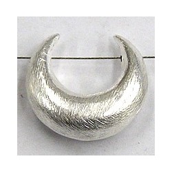 Bali zilver halve maan 24mm diamond polish 2st