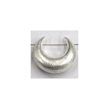 Bali zilver halve maan 24mm diamond polish 2st