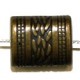 Metallookkr. 12mm platte buis oudgoud 10st.