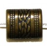 Metallookkr. 12mm platte buis oudgoud 10st.