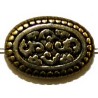Metallookkr. 25mm platte ovaal oudgoud 2st.