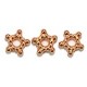 Metallook tussenkr. 8,5mm rose stervorm 50st