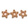 Metallook tussenkr. 8,5mm rose stervorm 50st