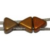 Tila driehoek 5,7mm multicolor goud 25stuks