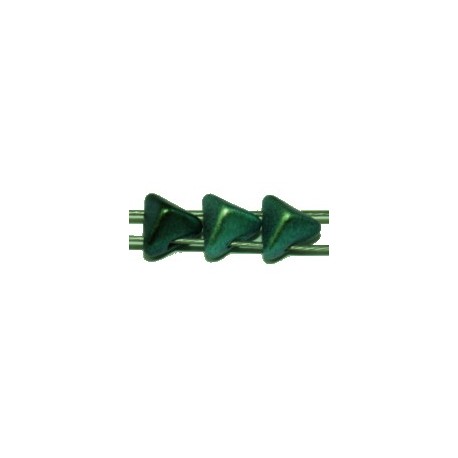 Tila driehoek Stud 5,7mm metallic groen 25stuks
