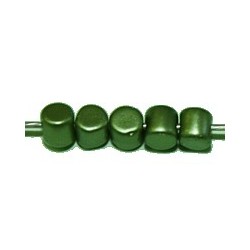 Cylinder kraal 3mm groen glanzend100st.