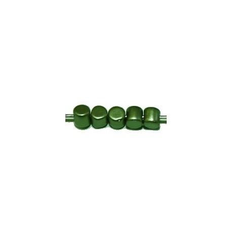 Cylinder kraal 3mm groen glanzend100st.