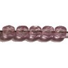 Facetkraal 4mm transp roze gecoat 50st.