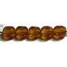 Facetkraal 6mm topaas bruin 25st.