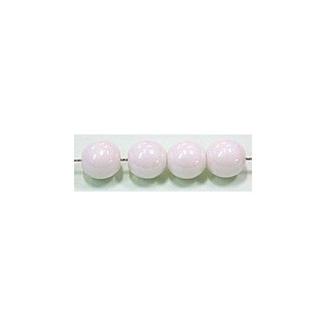 Glaskralen 8mm wit parelmoer ca.16 stuks