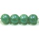 Glaskralen 8mm groen parelmoer ca.16 stuks