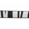 Imitatie leer12x2mm print zilver/zwart 10cm