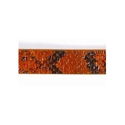 Pu leer10x2mm plat oranje snake print 20cm.