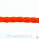 PU leerveter 3mm rond neon oranje 50cm