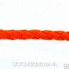 PU leerveter 3mm rond neon oranje 50cm