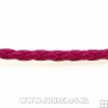 PU leerveter 3mm rond neon rose 50cm