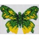 Borduurpakket vlinder 13x17cm geel/groen