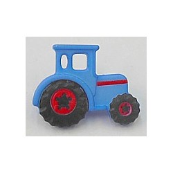 knoop tractor blauw per stuk