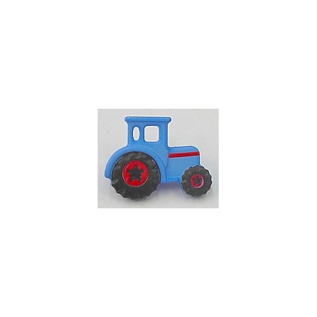 knoop tractor blauw per stuk