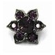 bloemknoop met swarovski amethyst per stuk