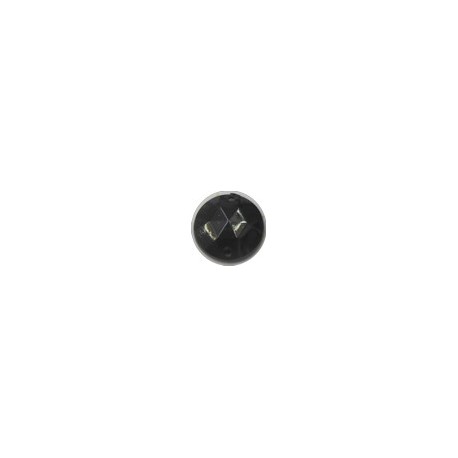 kunststof plaksteen 10mm zwart 2gaten per stuk