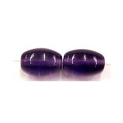 Gutermann glaskr. olijf 15x10mm amethyst 14st.