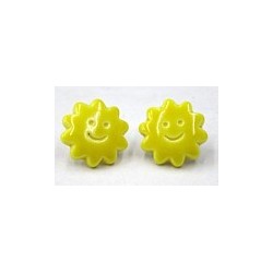 Knoop zon 14mm geel per stuk