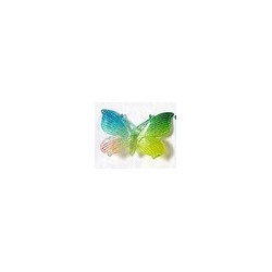 vlinder 40mm blauw-groen-rose-geel per stuk
