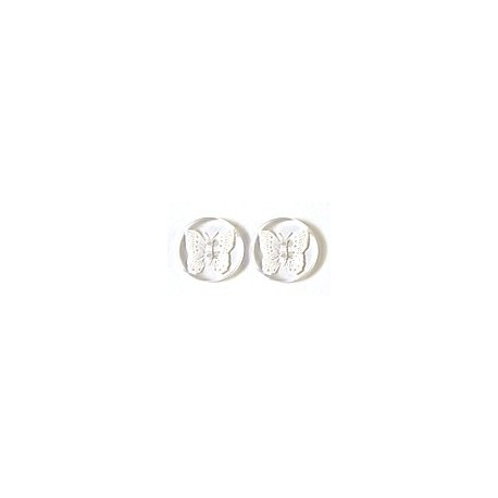transparant 20mm vlinder wit per stuk