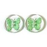 transparant 20mm vlinder l.groen per stuk