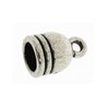 Kralenkapje voor 4,7mm leerzilverkl. met oog p.p.