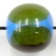 Resin rond 17mm turkoois/tr.bruin 2st.