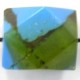 Resin blokvorm 18x14mm turkoois/tr.bruin 2st