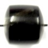 Resin tonvorm 19x19mm zwart/tr.wit 2st