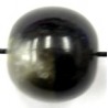 Resin rond 17mm zwart/tr.wit 2st