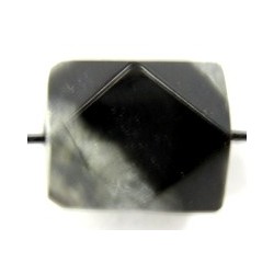 Resin blokvorm 18x14mm zwart/tr.wit p.st