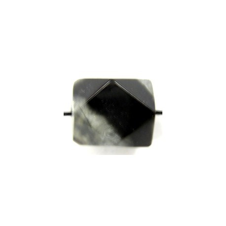 Resin blokvorm 18x14mm zwart/tr.wit p.st