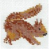 Borduurpakket eekhoorntje 7x7cm
