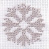 Borduurpakket sneeuwster zilver 6x6cm
