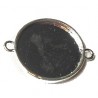 Kast voor 20mm ronde cabochon met 2 ogen