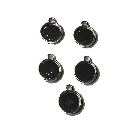 Kaste voor 10mm ronde camee 2 zijdig 5st